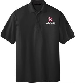 Port Authority Youth/Adult Silk Touch Polo, Black